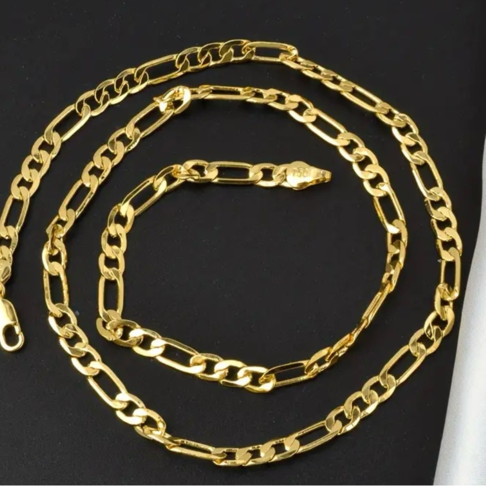 BRAND NEW 18K ITALIAN GOLD FIGARO CHAIN‼️